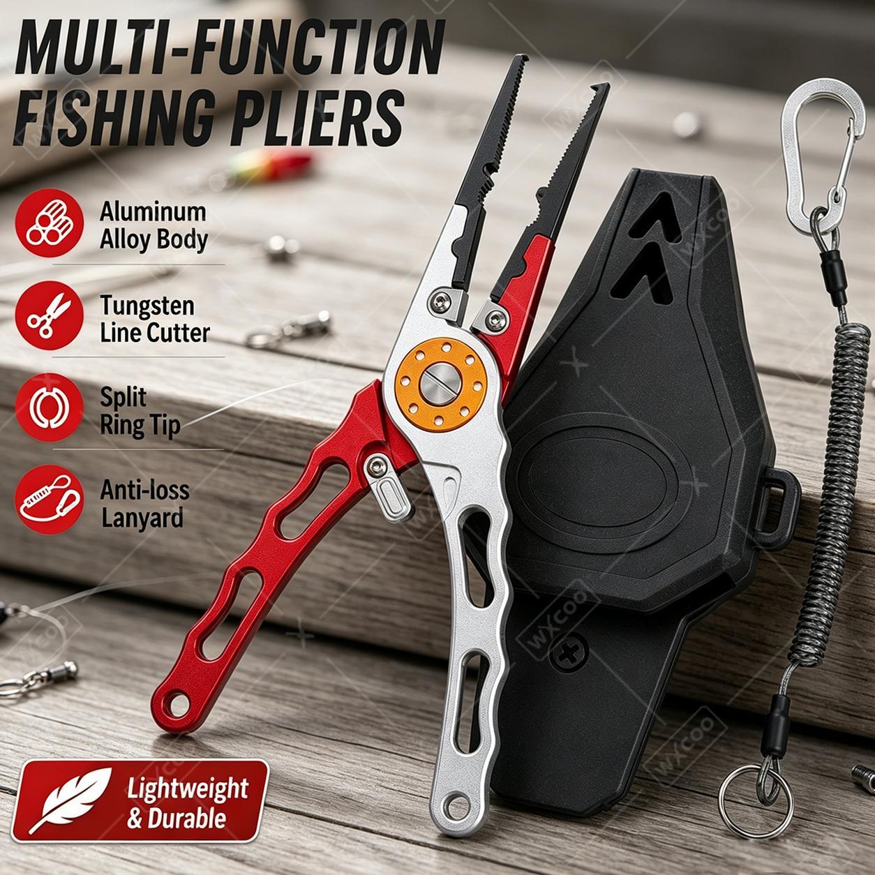 Fishing Hook Remover - WXCOO Плоскогубцы для разрезания колец, съемник