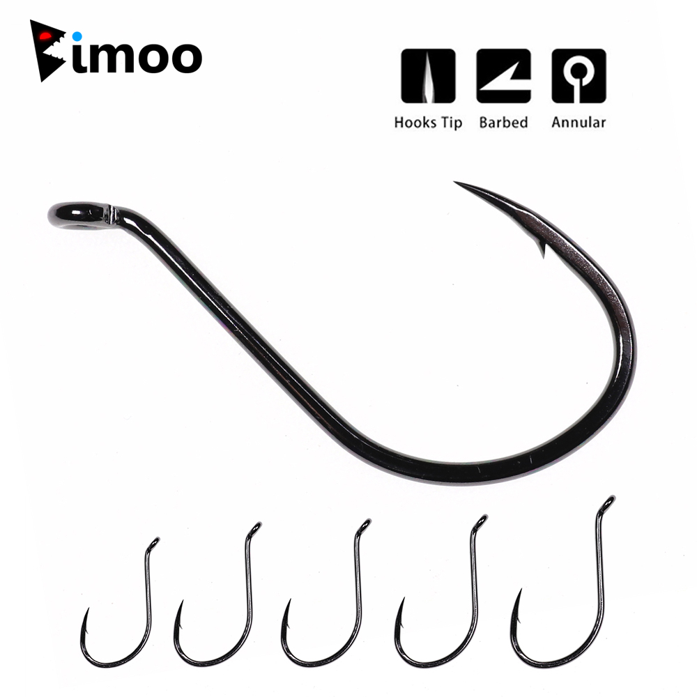 Fishing Hook Barbless - Bimoo 20 шт. смещенный крючок с