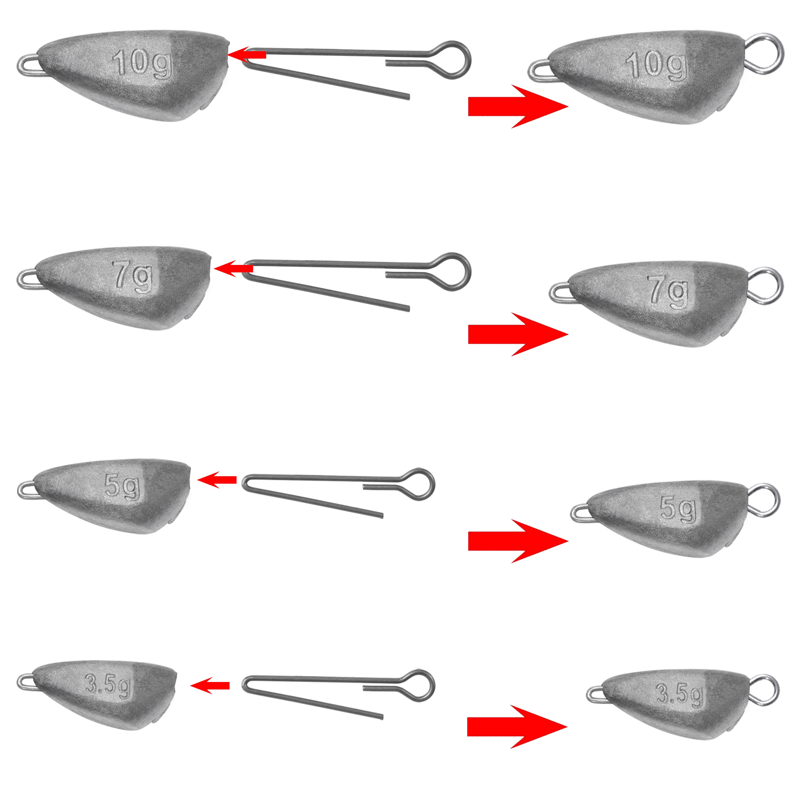 SAMOLLA 5 шт. рыболовный вес с – обзор и цена Fishing Hook Jig