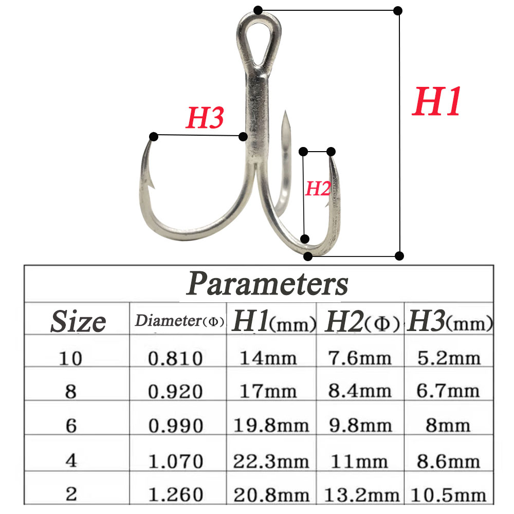 AS 100 шт. тройные крючки 4X п – обзор и цена Fishing Hook Assortment