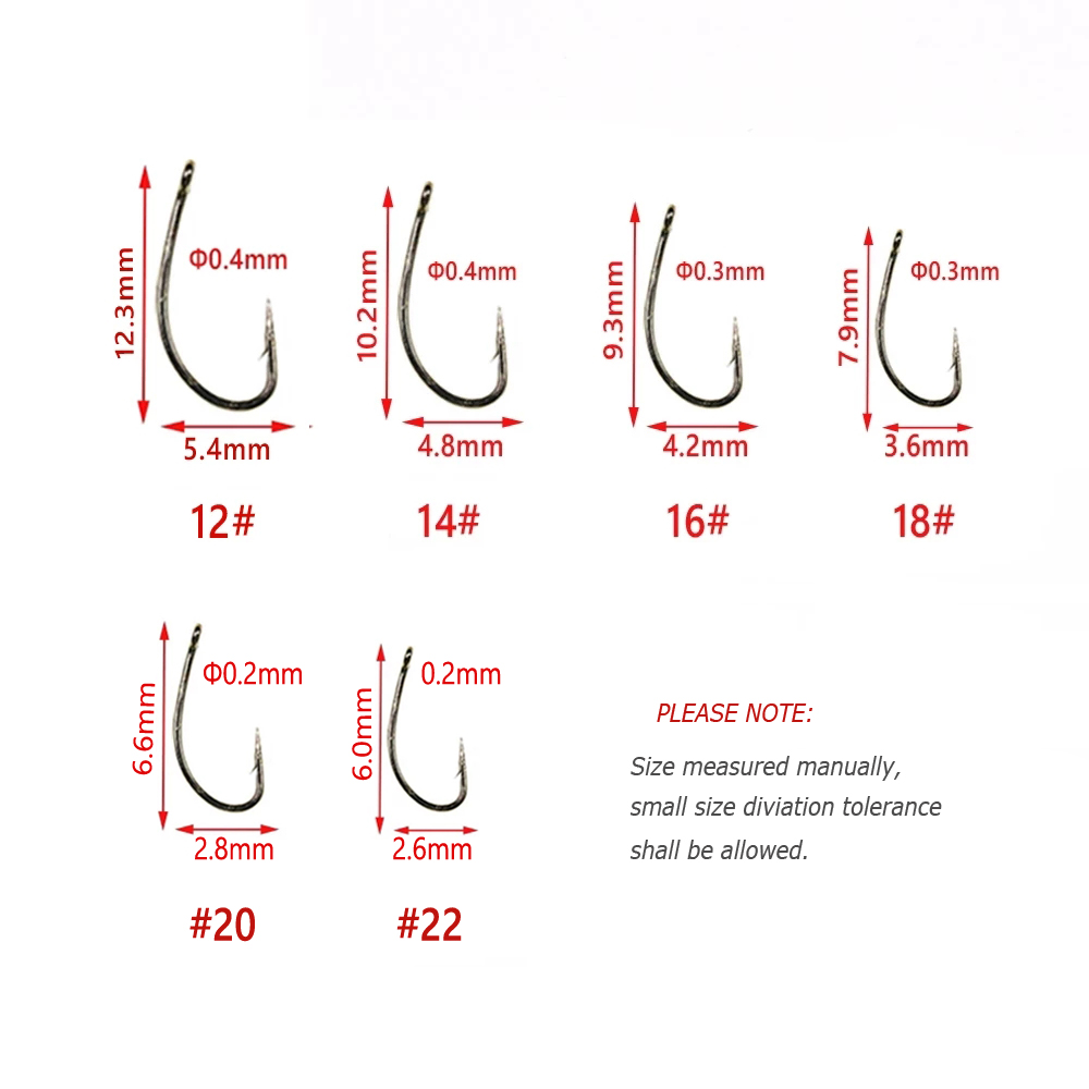 Биму 50/100/200 шт. # 12 ~ # 2 – обзор и цена Fishing Hook Barbless