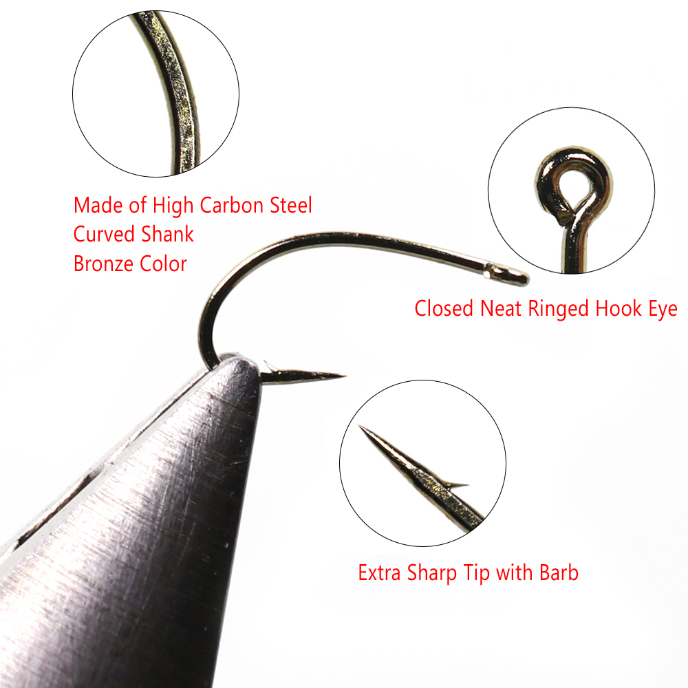 Биму 50/100/200 шт. # 12 ~ # 2 – обзор и цена Fishing Hook Barbless